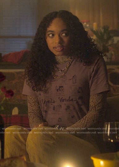 Tabby’s Agnes Varda t-shirt on Pretty Little Liars Original Sin