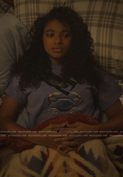 Tabby’s crab cassette t-shirt on Pretty Little Liars Original Sin