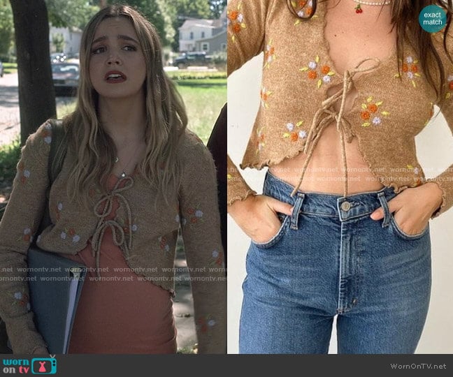 Tach Clothing Anastasia Cardigan worn by Imogen Adams (Bailee Madison) on Pretty Little Liars Original Sin