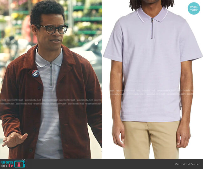 Ted Baker Buer Stripe Polo Shirt worn by Jayden (Jordan Carlos) on Everythings Trash