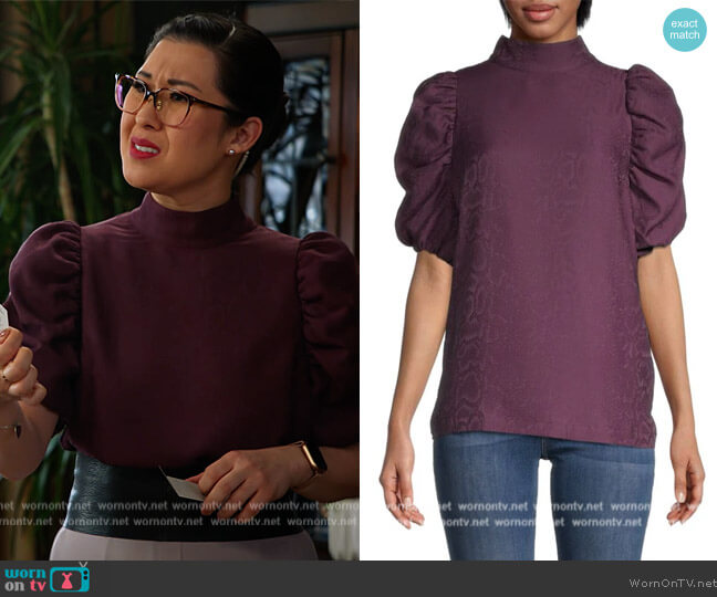 Ted Baker Kalmiia Top worn by Sherri Kansky (Ruthie Ann Miles) on All Rise