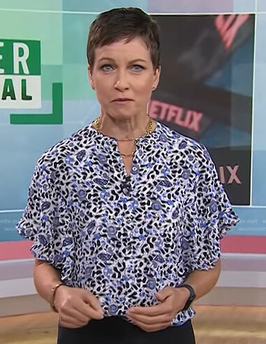 Stephanie’s white floral top on Today