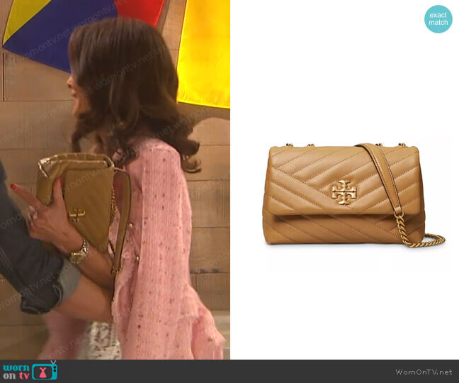Tory Burch Kira Chevron Leather Convertible Shoulder Bag worn by Hope Williams (Kristian Alfonso) on Days of our Lives