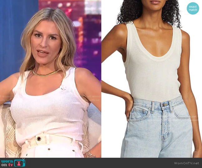Toteme Silk-Cashmere Rib-Knit Tank Top worn by Morgan Stewart on E! News
