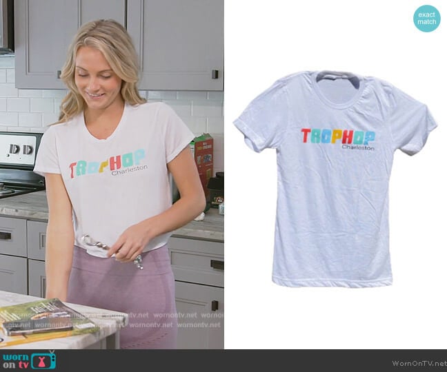 Trophop Collection White Tee worn by Taylor Ann Green on Southern Charm