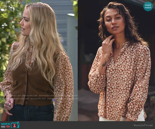 Trovata Michelle Top worn by Maggie (Rebecca Rittenhouse) on Maggie