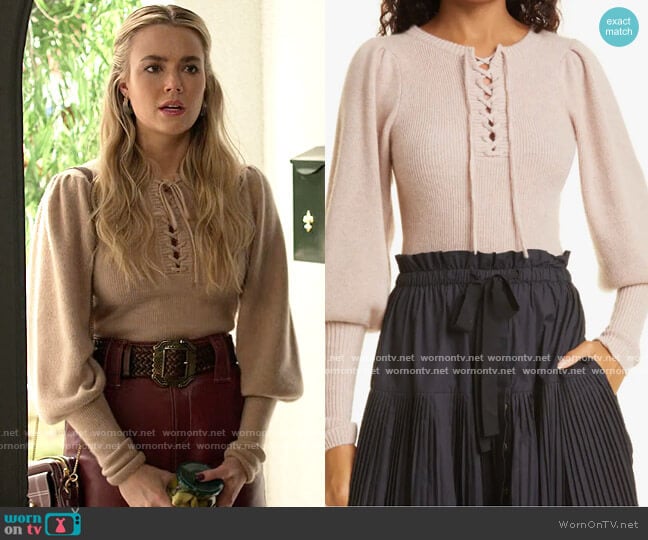 Ulla Johnson Thalia Sweater worn by Maggie (Rebecca Rittenhouse) on Maggie