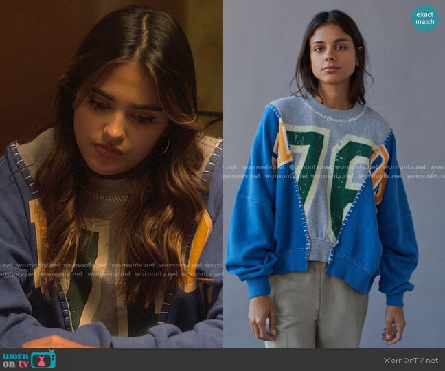 BDG Martina Spliced Sweatshirt worn by Noa Olivar (Maia Reficco) on Pretty Little Liars Original Sin