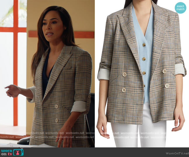 Veronica Beard Parineti Dickey Jacket worn by Emily Lopez (Jessica Camacho) on All Rise