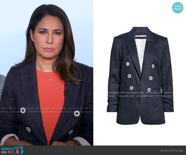 Veronica Beard Beacon Dickey Jacket worn by Cecilia Vega on Good Morning America