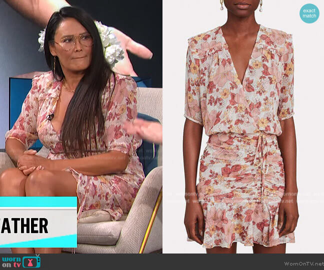 Veronica Beard Floral Wrap Dress worn by Tia Carrere on E! News