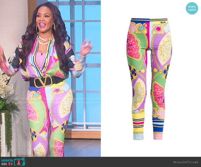 Versace Barocco Print Leggings