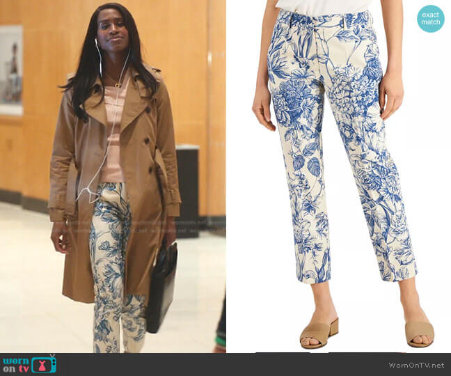 Weekend Max Mara Monia Floral-Print Pants worn by Jessie (Nneka Okafor) on Everythings Trash