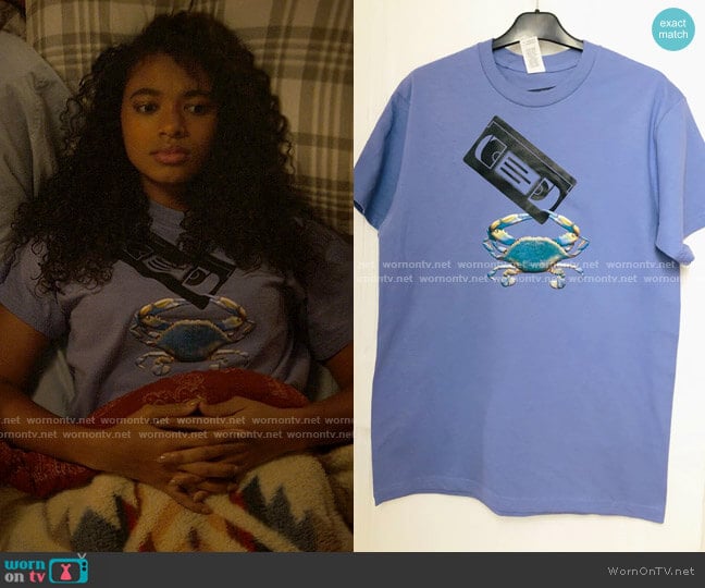 Wowch Crabby Cassette T-shirt worn by Tabitha 'Tabby' Hayworth (Chandler Kinney) on Pretty Little Liars Original Sin