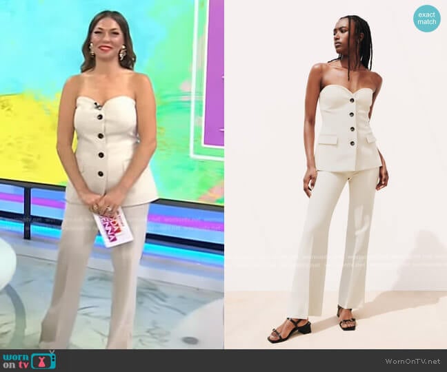 Zara Bustier Vest with Laples worn by Melissa Garcia on Today