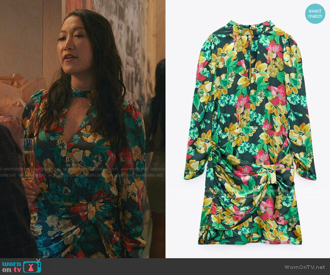 Zara Floral Print Dress worn by Sumi (Kara Wang) on Good Trouble