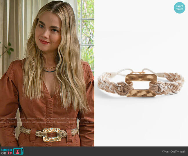 Zara Braided Belt worn by Maggie (Rebecca Rittenhouse) on Maggie
