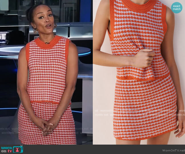 Zara Plaid Crochet Top worn by Rachel Lindsay on Extra
