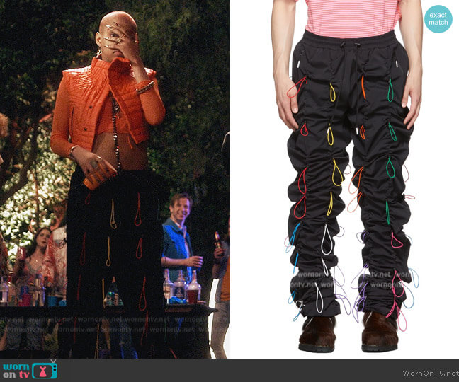 99% IS Black Gobchang Lounge Pants worn by Slick (Slick Woods) on Grown-ish