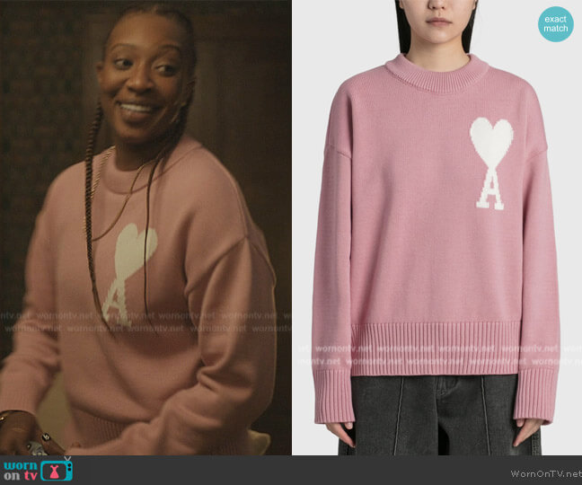 Ami De Coeur Crewneck Sweater worn by Dre (Miriam A. Hyman) on The Chi