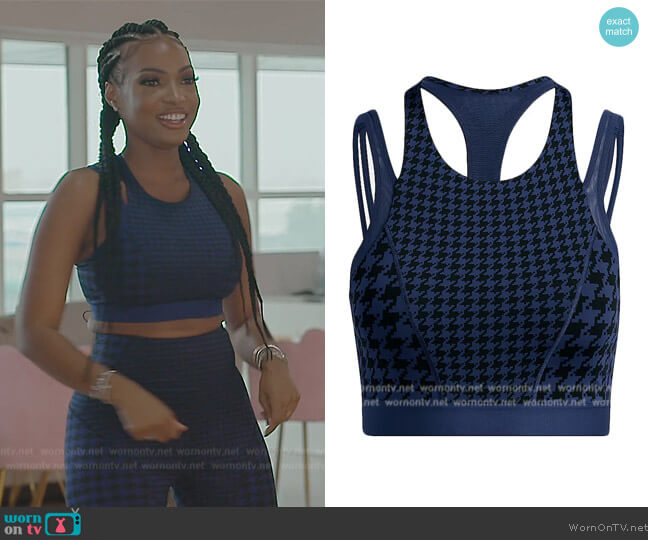 Adidas x Ivy Park Houndstooth Allover print worn by Lesa Milan (Lesa Milan) on The Real Housewives of Dubai
