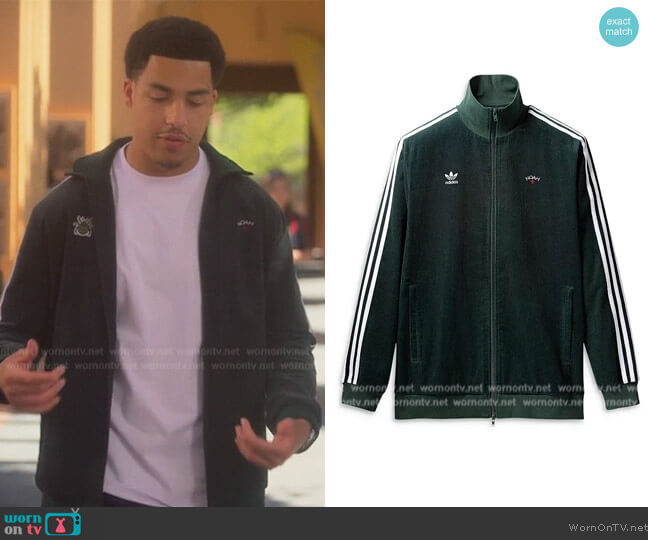 Adidas x Noah Noah Corduroy Track Jacket worn by Andre Johnson, Jr. (Marcus Scribner) on Grown-ish