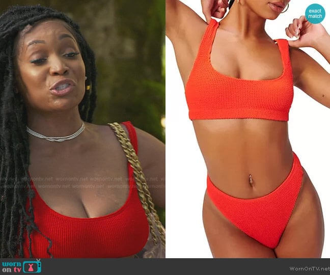 Good American Always Fits Bikini Top worn by Marlo Hampton on The Real Housewives of Atlanta