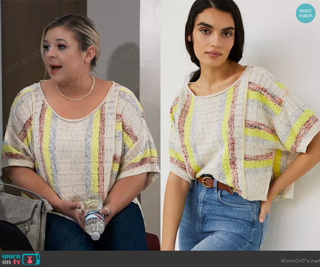 Pilcro Beachside Tee worn by Maxie Jones (Kirsten Storms) on General Hospital