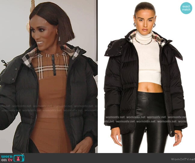 Quilted Jacket by Burberry Broadway worn by Chanel Ayan (Chanel Ayan) on The Real Housewives of Dubai