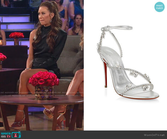 Christian Louboutin Joli Queen Crystal Embellished Sandal worn by Gabriela Windey on The Bachelorette