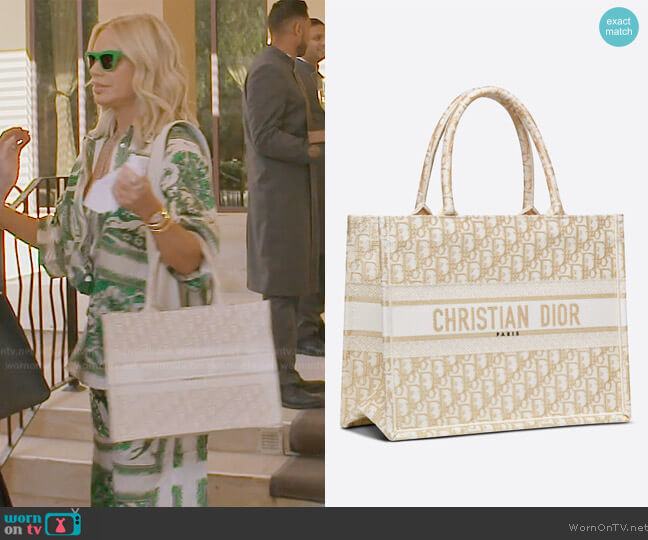Dior Medium Book Tote worn by Caroline Stanbury (Caroline Stanbury) on The Real Housewives of Dubai