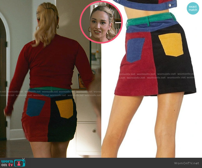 Dangerfield Chomper Corduroy Mini Skirt worn by Davia (Emma Hunton) on Good Trouble