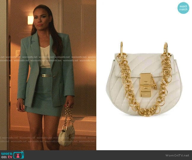 Chloe Drew Bijou Mini Shoulder Bag worn by Cristal Jennings (Daniella Alonso) on Dynasty