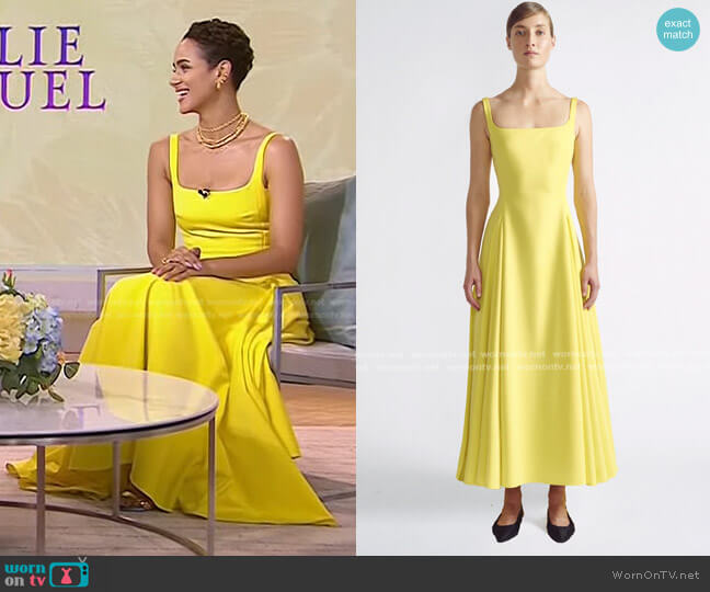 Emilia Wickstead Adena Dress worn by Nathalie Emmanuel on Today