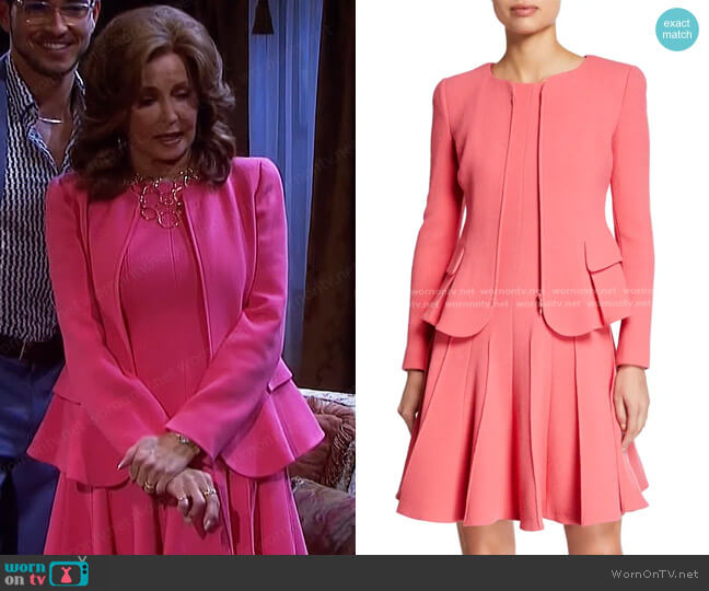 Emporio Armani Wool Midi Flare Cocktail Dress worn by Maggie Horton (Suzanne Rogers) on Days of our Lives