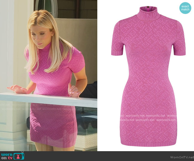 Fendi x SKIMS Embossed Short Sleeve Dress worn by Alexandra Rose (Alexandra Rose) on Selling the OC
