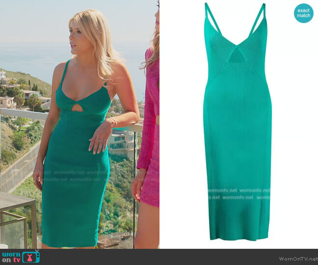 Fleur Du Mal Ribbed-knit Fitted Midi Dress worn by Alexandra Rose (Alexandra Rose) on Selling the OC