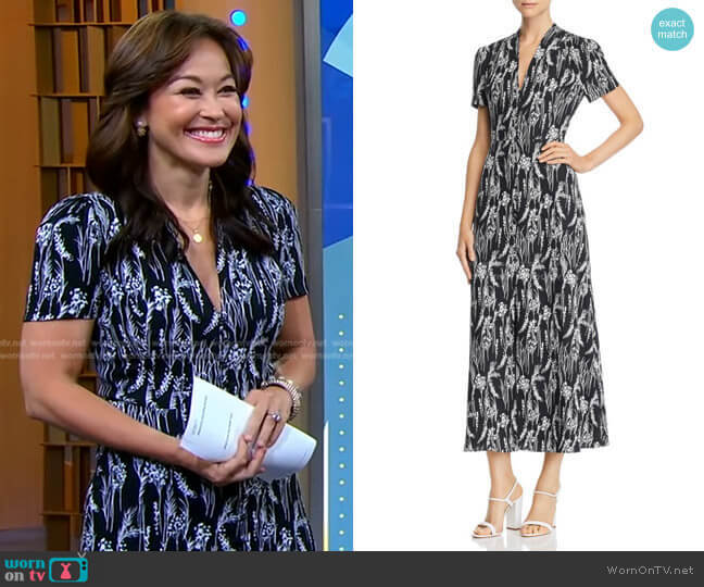 Equipment Gaetan Dress worn by Eva Pilgrim on Good Morning America