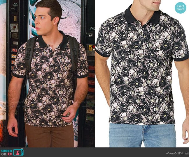 Guess Short Sleeve Eco Dewayne Polo worn by (Jaren Lewison) on Never Have I Ever