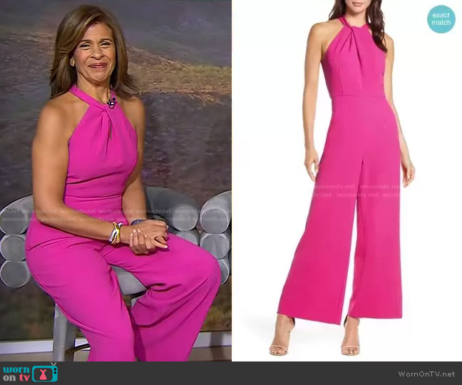 Julia Jordan Halter Neck Jumpsuit worn by Hoda Kotb on Today