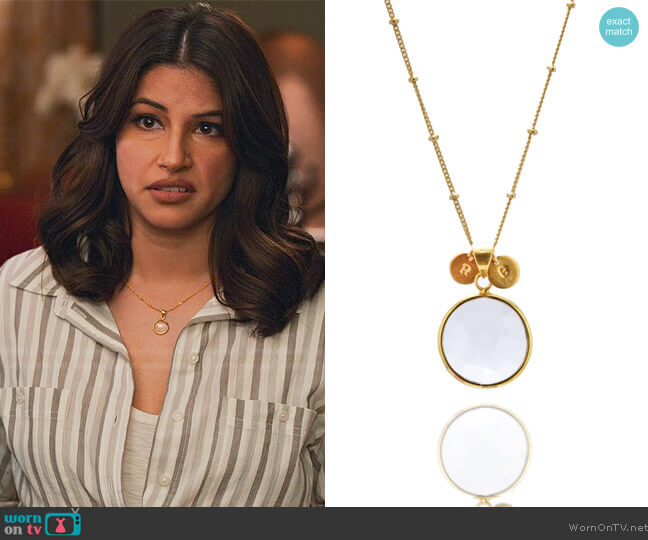 Hyperbole Accessories April Crystal Necklace worn by Kamala (Richa Moorjani) on Never Have I Ever