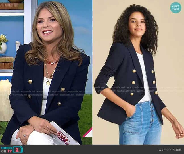 Veronica Beard I Heart NY Dickey Jacket worn by Jenna Bush Hager on Today