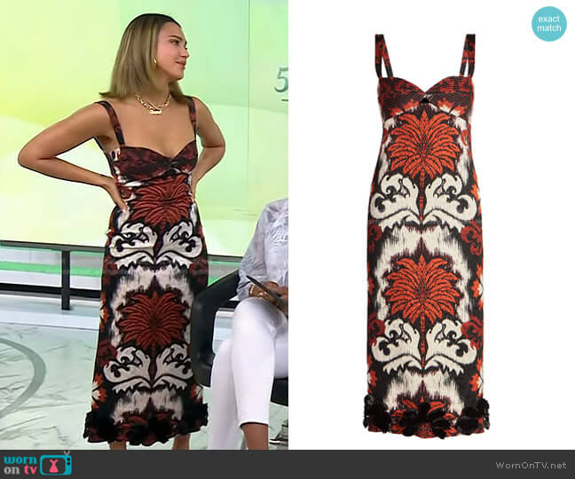Johanna Ortiz Talismatic Message Midi-Dress worn by Jessica Alba on Today