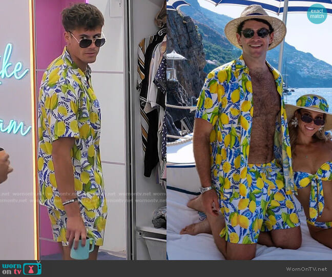 Kenny Flowers The Bossitano Shirt worn by Isaiah Campbell on Love Island USA