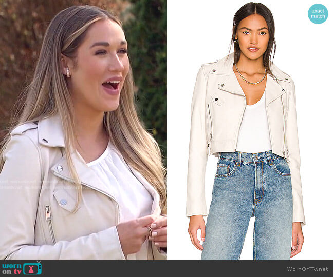 Lamarque Ciara Moto Jacket worn by Rachel Recchia on The Bachelorette