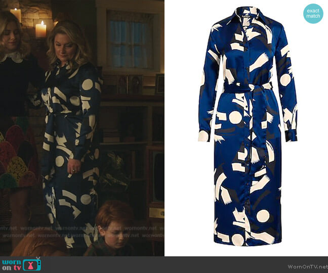 Lauren Ralph Lauren Geometric Print Shirtdress worn by Alice Cooper (Mädchen Amick) on Riverdale