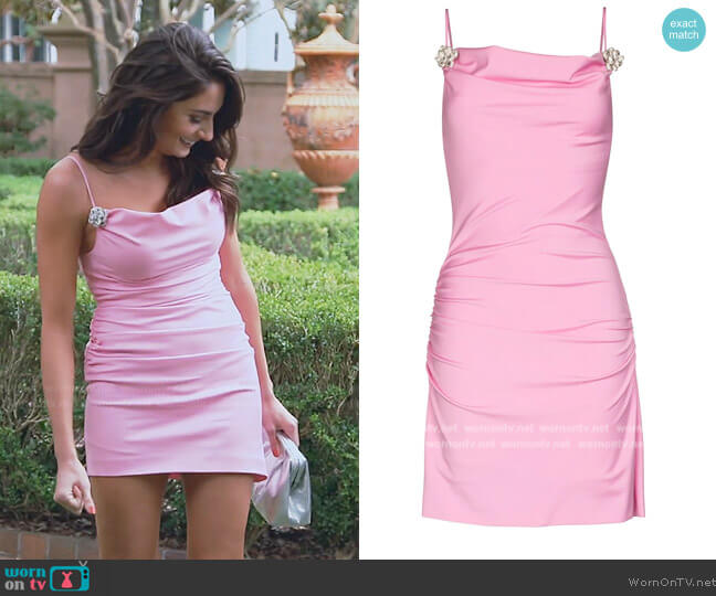 Mach & Mach Crystal-Flower Minidress worn by Paige DeSorbo on Southern Charm