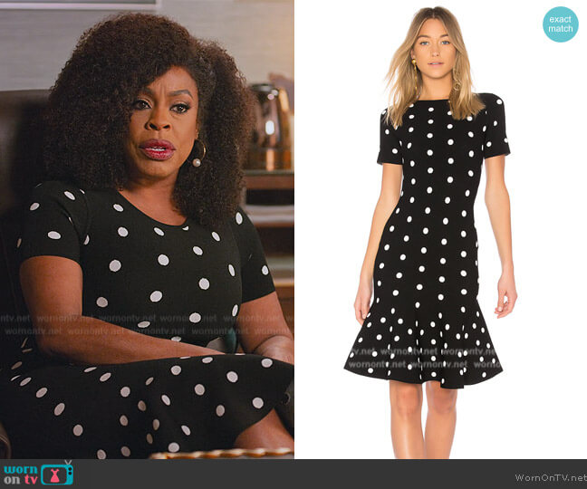 Milly Polka Dot Mermaid Dress worn by (Niecy Nash) on Never Have I Ever