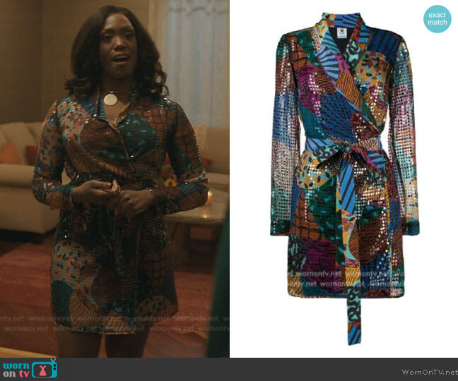 Missoni Sequin Multi-print Wrap Dress