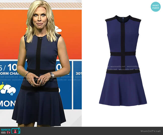 Nicole Miller Ponte Flare Dress worn by Krystle Henderson on Today